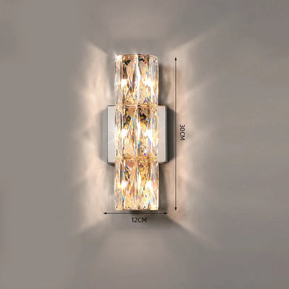 DecorBites™ Crystal Deluxe Wall Sconce for Living Room Bedroom Bedside Villa - Luxury Light
