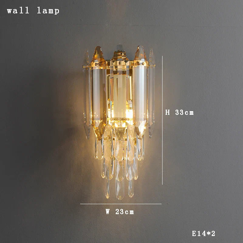 Gold Amber Crystal Chandelier Dia150cm Living Room