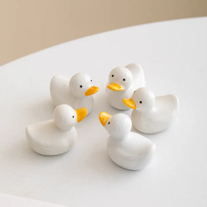 Decorbites™ Entenhaltes-Stäbchenhalter-Tablett Weißer-Hase-Porzellan-Teller Heimdekoration
