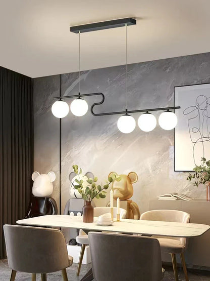 Decorbites™ Glas-Kugeln-LED-Kronleuchter für Heim-Esszimmer-Küche-Büro-Dekor-Beleuchtung