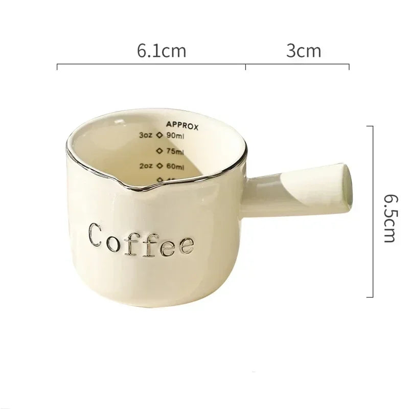 Decorbites™ Espressomaßbecher mit Skala, Milchkanne und Latte-Mixer
