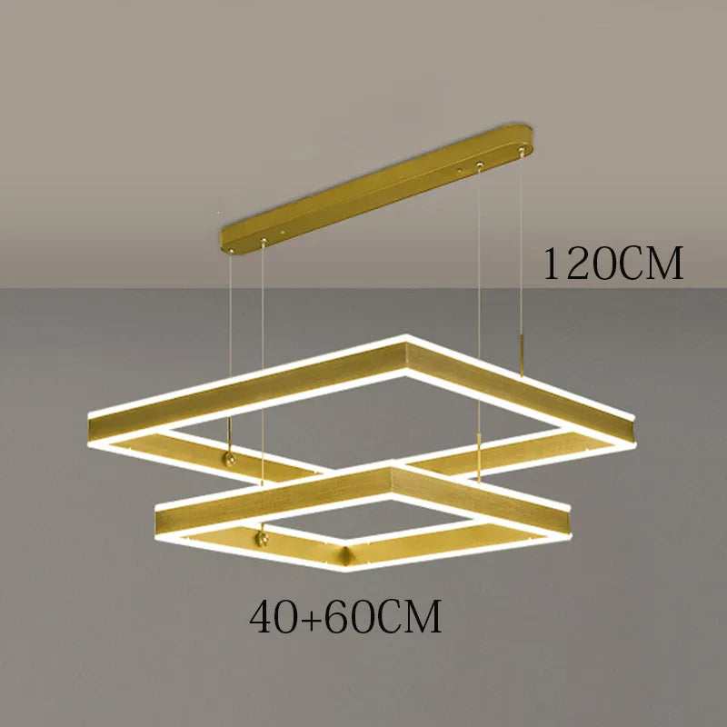 Chrome LED Pendant Light 6-Head Coffee Finish
