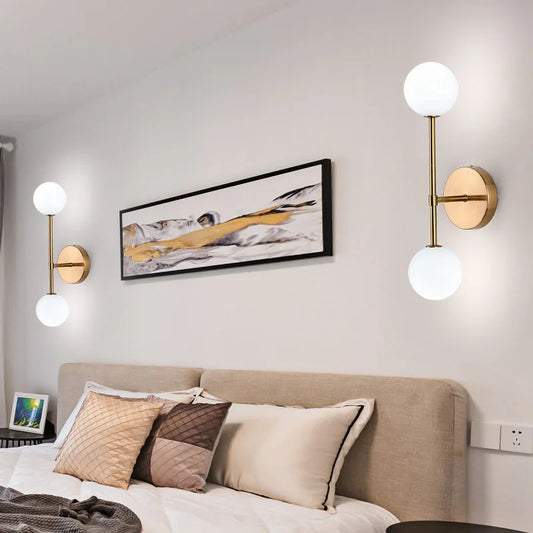Decorbites™ Frosted-Glas-Kugel LED-Wandleuchte – Innenraum-Beleuchtungskörper für das Zuhause
