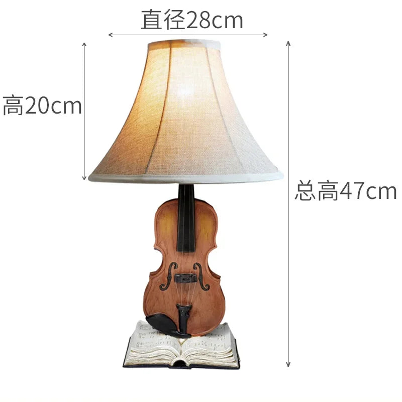 Violin Fabric Table Lamp