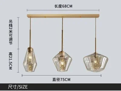 Decorbites™ Glasleuchter: Bernsteinfarbene Pendelleuchten für Esszimmer, Wohnzimmer, Schlafzimmer, Hotel, Café