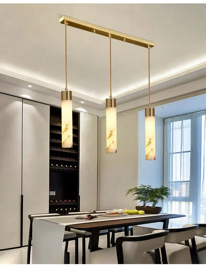 Decorbites™ Kupfer-LED-Hängeleuchte: Moderne Marmor-Einzelkopf für Schlafzimmer, Restaurant und Korridor