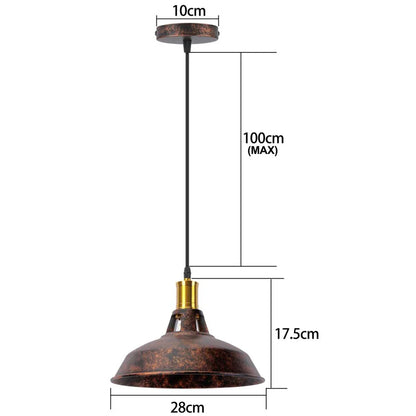 Industrial Vintage Black Iron Pendant Light