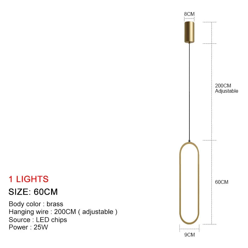 Sleek LED Pendant Chandelier