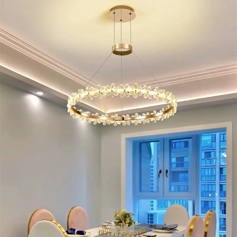 Decorbites™ Kristallring-LED-Kronleuchter: Moderner Luxus-Hängeleuchter für die Einrichtung des Zuhauses