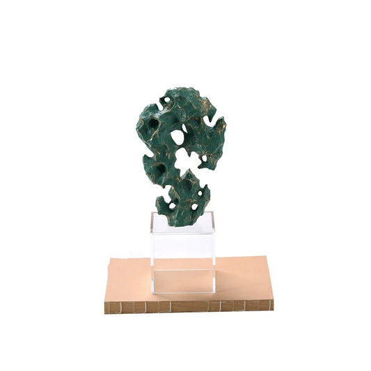 Decorbites™ Grüner Taihu-Stein-Korallen-Skulptur zur Raumausstattung