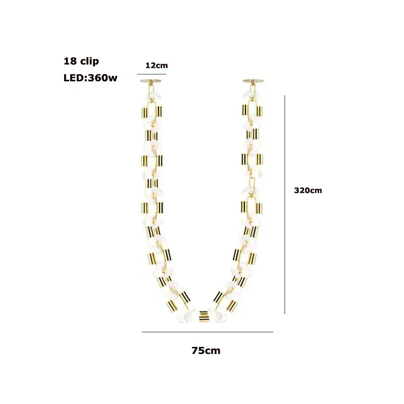 Decorbites™ Kristall-Goldkette-Hängelampe Deckenleuchte für die Hausdekoration