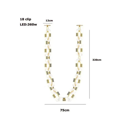 Decorbites™ Kristall-Goldkette-Hängelampe Deckenleuchte für die Hausdekoration