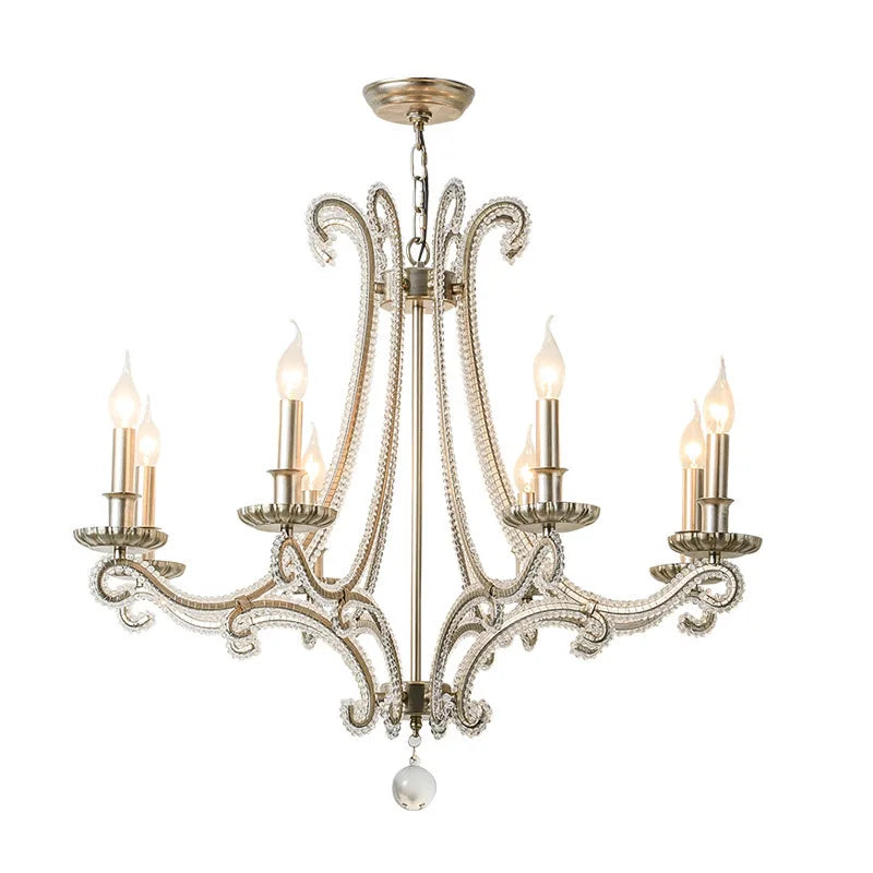 Decorbites™ Kristall-LED-Kronleuchter: Französisches Wohnzimmer Retro E14 Anhängerleuchte für die Hausdekoration