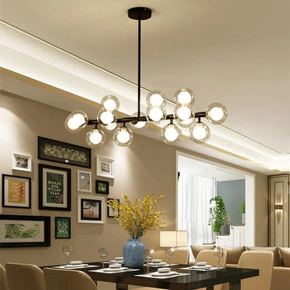 DecorBites™ Glass Ball LED Chandelier for Home Interior Lighting and Kitchen Staircase