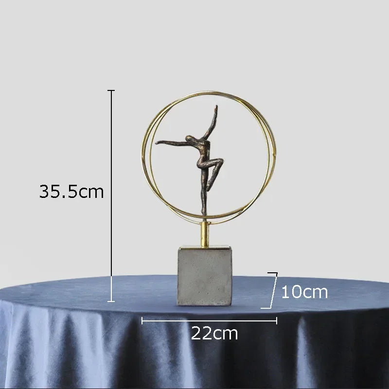 Decorbites™ Gymnastik-Figuren-Statue Harz-Skulptur Raumdekoration Abstrakte Athleten-Ästhetik