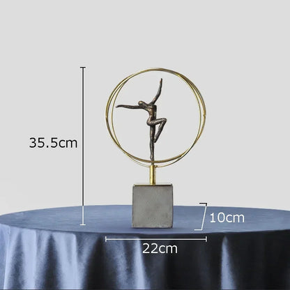 Decorbites™ Gymnastik-Figuren-Statue Harz-Skulptur Raumdekoration Abstrakte Athleten-Ästhetik