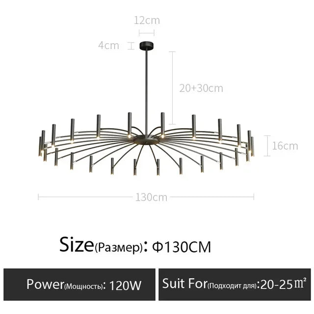 Minimalist Metal G9 Pendant Chandelier