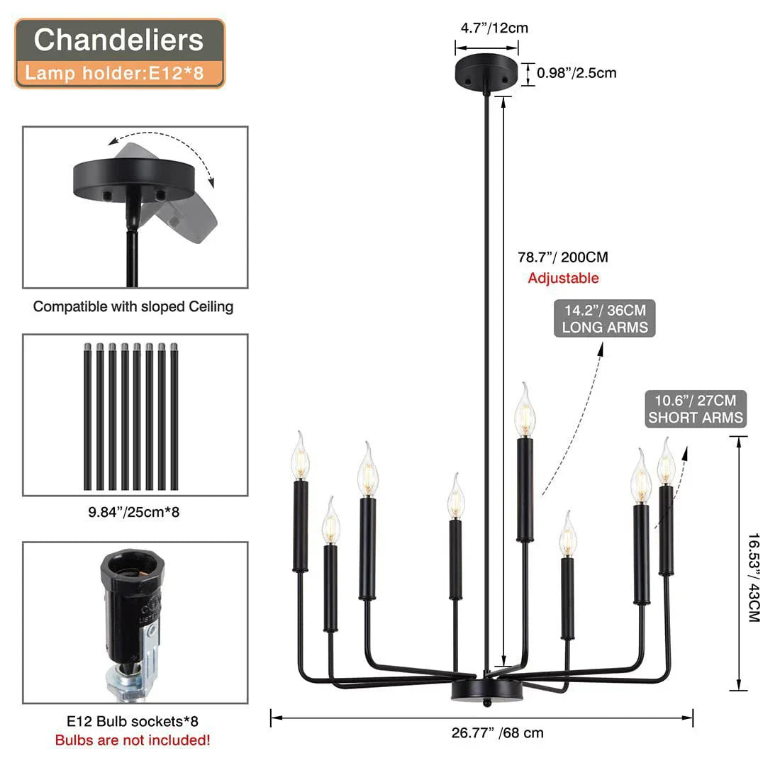 Bronze Industrial Chandelier