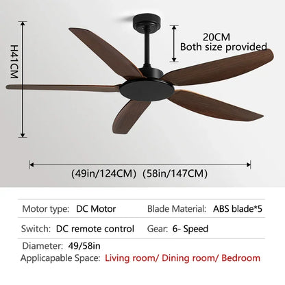 Decorbites™ 58-Zoll Deckenventilator in Schwarz mit Fernbedienung für gewerbliche Nutzung