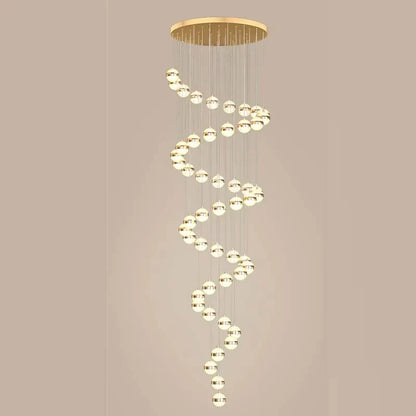 Decorbites™ Gold-Acrylic-Kronleuchter – Moderne LED-Beleuchtung für Treppenhäuser