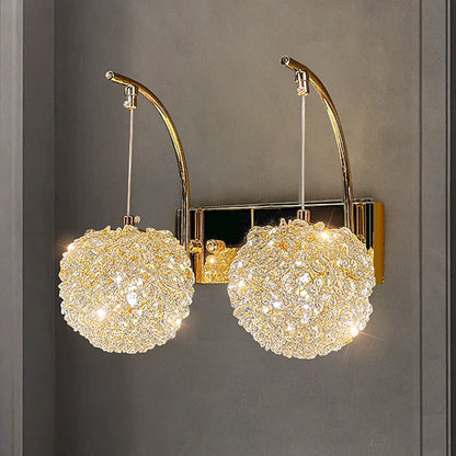 DecorBites™ Crystal Wall Lights Sconce for Bedroom Foyer Bedside Aisle.