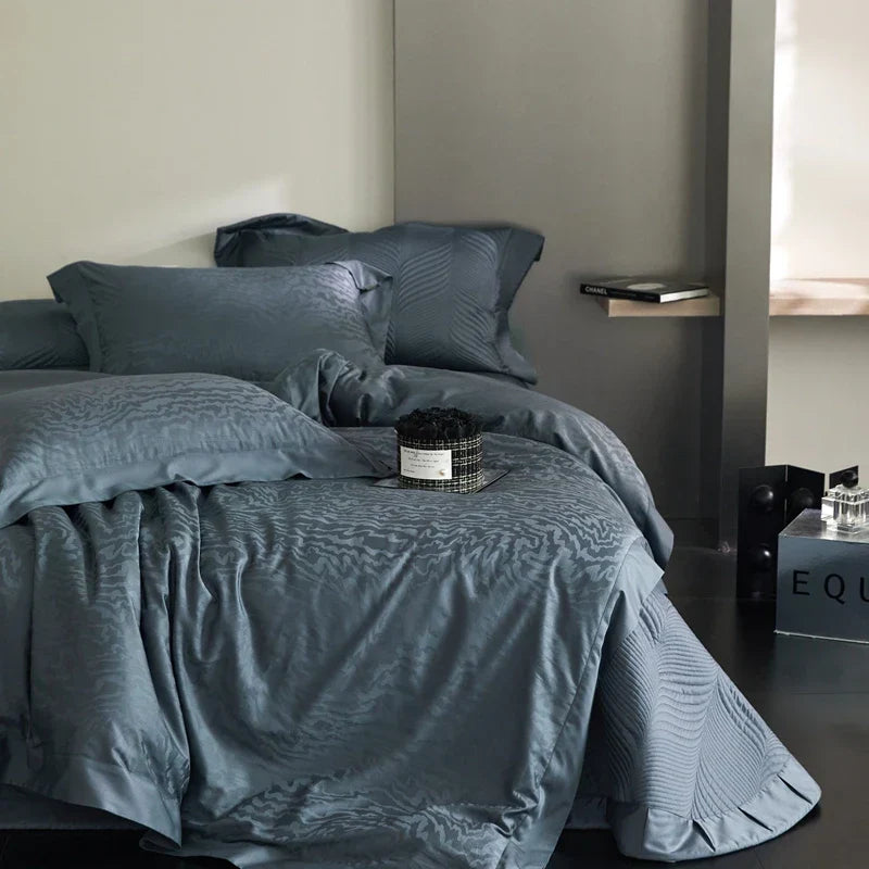 Embroidered Cotton Bedding Set 1000TC Full Size