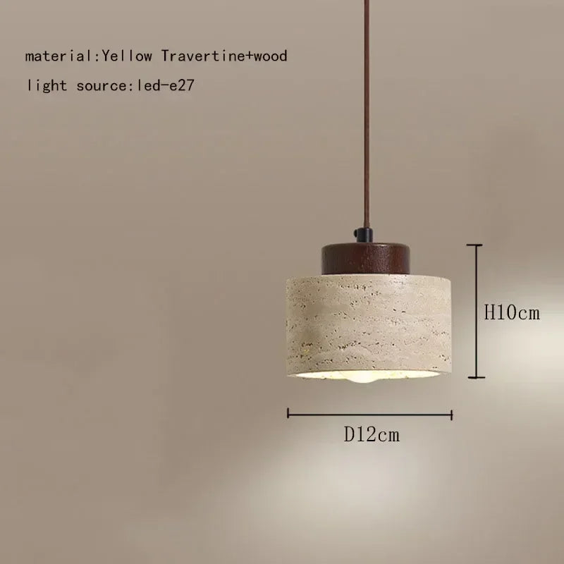 Decorbites™ Elegante Wabi-Sabi-Travertin-Pendantleuchte für Esstisch & Kücheninsel