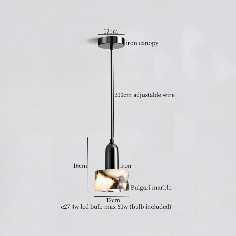 Decorbites™ Eisen-Marmor LED-Pendelleuchte Moderne Hängelampe Innenraumdekoration