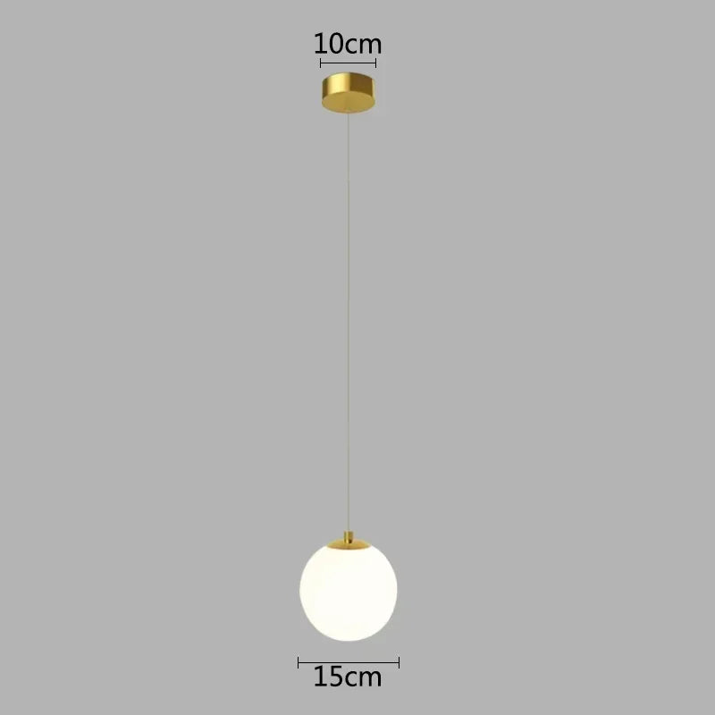 DecorBites™ Glass Ball LED Pendant Chandelier for Dining and Bedroom