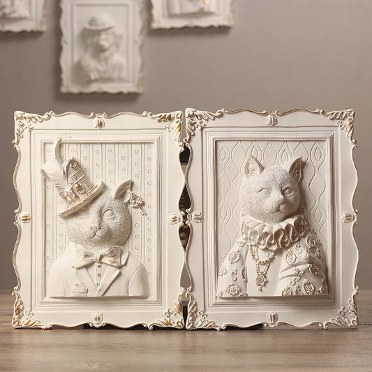 Decorbites™ Earl Cat Harz-Anhänger Wanddekoration Rahmen für einen verspielten Touch.