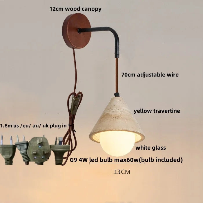 Decorbites™ LED Weißes Glas Wandlichter Armatur Moderner Zugschalter Nachttischleuchte