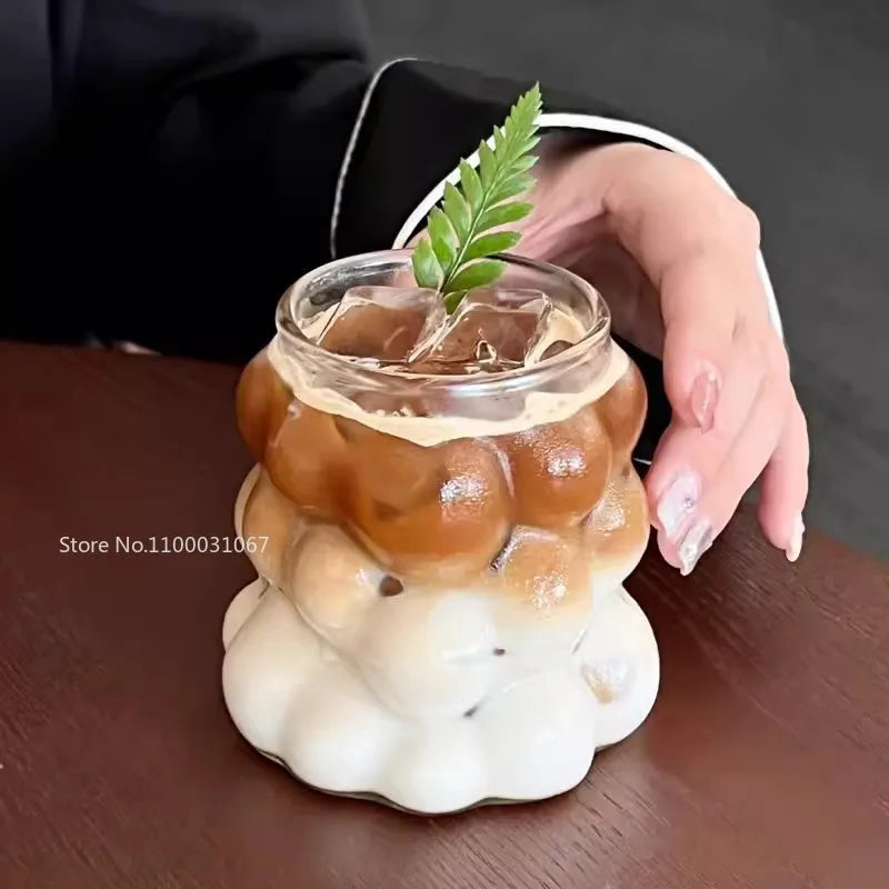 Decorbites™ hitzebeständiges Trauben-Glas-Becher-Set: Transparente Trinkbecher für Kaffee, Tee, Saft und Bier