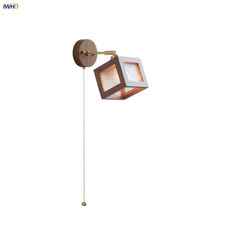 Decorbites™ LED Wandleuchte aus Walnussholz mit klarem Glas Badezimmerspiegel-Licht