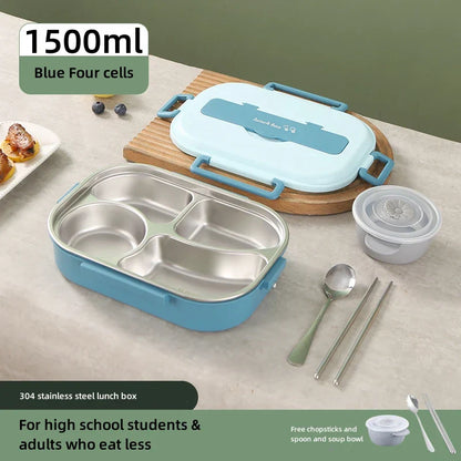 Decorbites™ Isolierter Bento-Mahlzeitbox-Set mit Besteck, tragbare Lebensmittelaufbewahrung