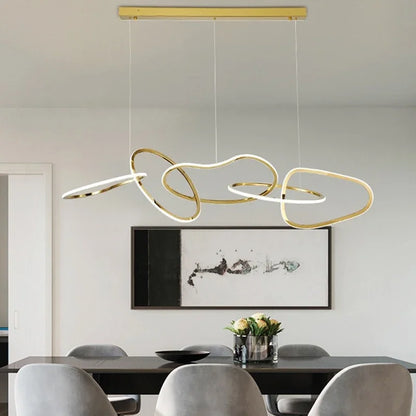 Decorbites™ Gold LED Ring-Deckenleuchter: Moderner Luxus für Bar, Hotel, Schlafzimmer & Restaurant
