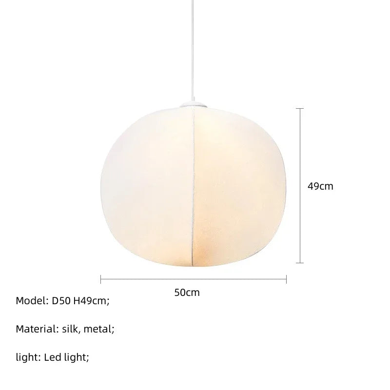 Decorbites™ Japanische Seidenanhängerlampen für Wabi-Sabi-Nordische Kronleuchter und Heimdekoration