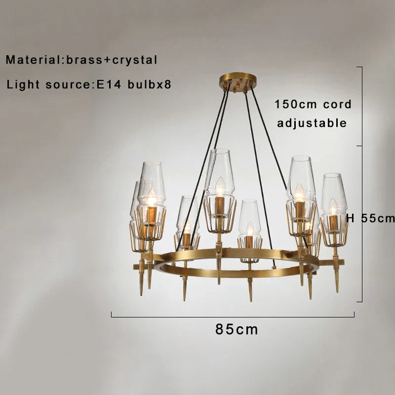 DecorBites™ Crystal Bronze Pendant Lamp for Dining Room LED Dimmable Lighting