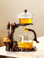 Decorbites™ Faules Kung-Fu-Teeset mit magnetischer wassertrennender Schüssel & Teekanne