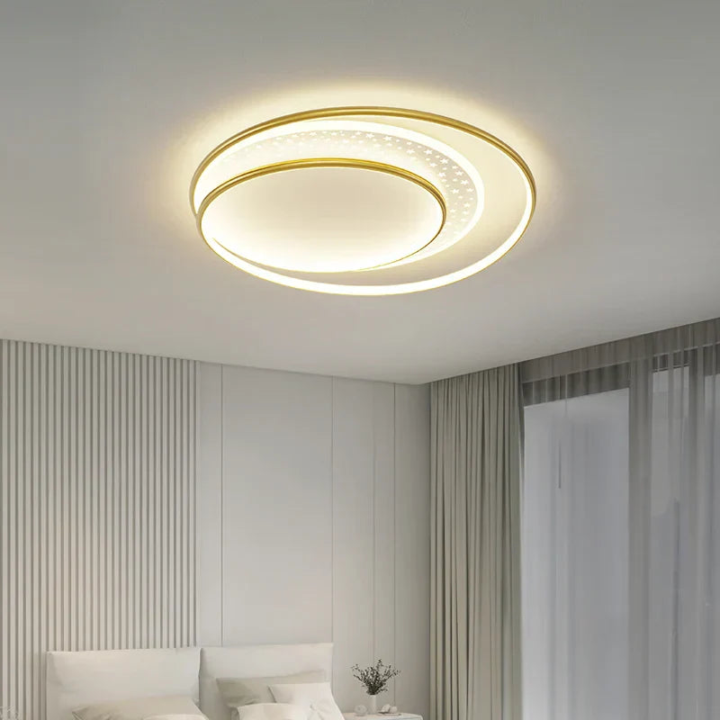 Gold Gray LED Chandelier