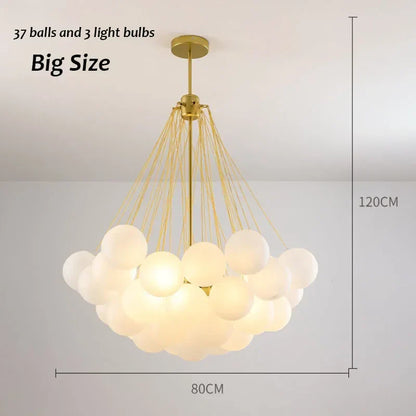 Decorbites™ Glasleuchter: Nordischer 19/37 Kugel-LED-Licht, Schwarzgold-Hängeleuchte für die Hausdekoration