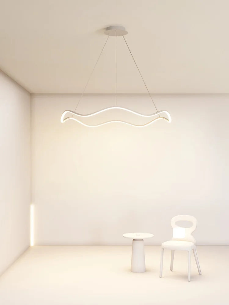 DecorBites™ Circle Wave LED Pendant Chandelier for Modern Living Dining Bedroom Lighting