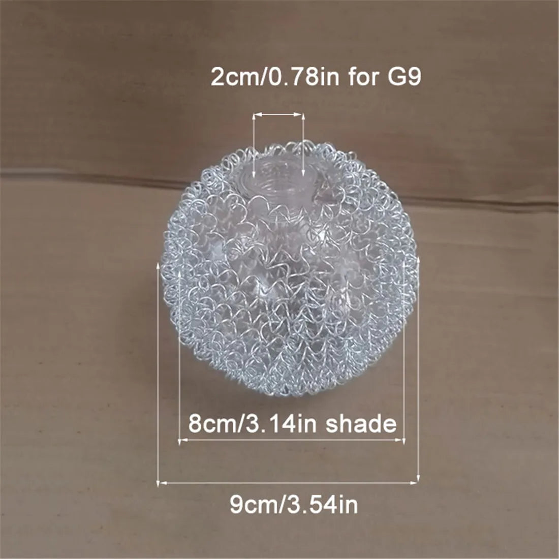 Decorbites™ Glas-Lampenschirm mit Aluminiumdraht für G9-Birnenabdeckung und 20 mm Loch