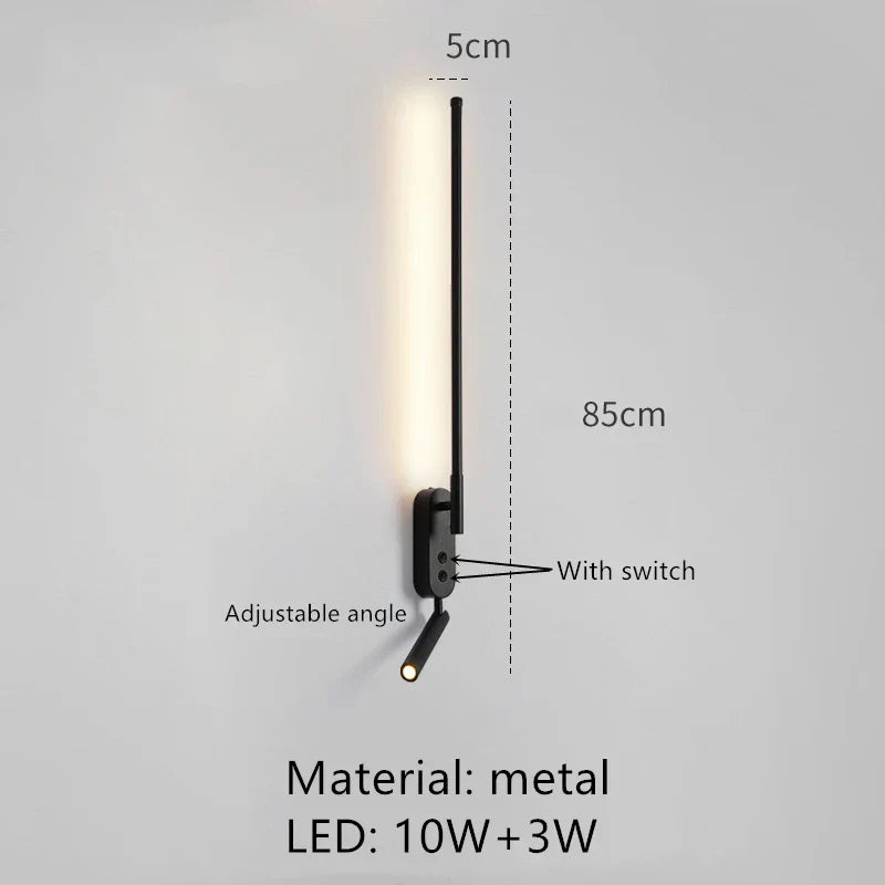 DecorBites™ Adjustable Angle LED Wall Lamp 3000K Sconces for Bedside Reading
