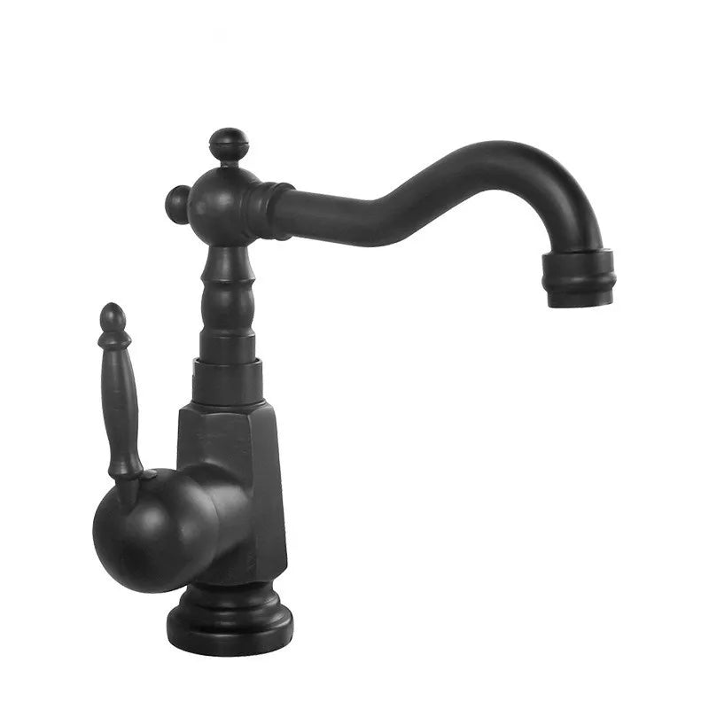 Gold Basin faucet Antique Bronze bathroom faucet Deck Mounted Black Kitchen Faucet  sink tap Hot Cold Chrome basin Tap Brass