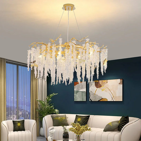 Decorbites™ Kristall-Quasten-Kronleuchter: Luxuriöse LED-Pendantlampen für Wohnzimmer, Halle & Restaurant