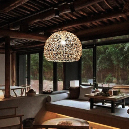 Decorbites™ Handgewebte Rattan-Hängeleuchter Bambus Moderne Wohnzimmer-Dekoration