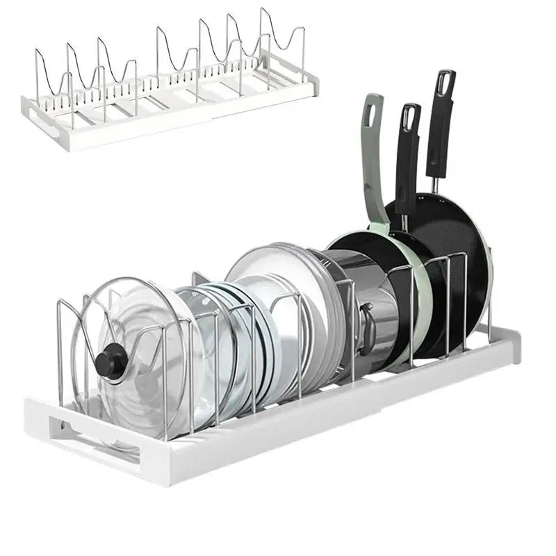 Decorbites™ Küchenorganizer: Erweiterbarer Stauraum für Schränke mit Schublade und Einsatz für Schneidebrett