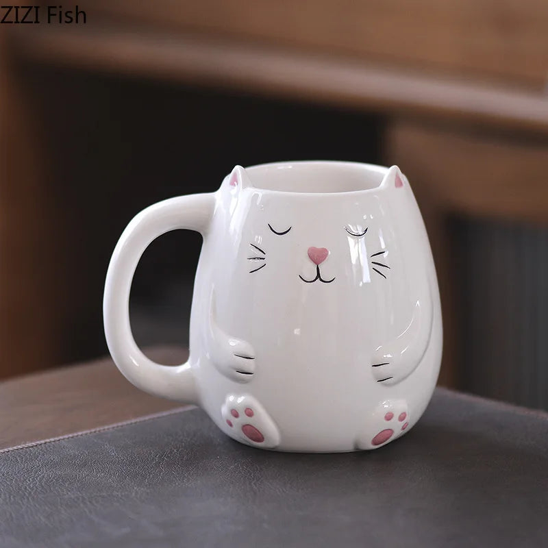 Decorbites™ Süße Cartoon-Tier-Keramiktasse Kinder-Frühstücksbecher Weihnachtsgeschenk