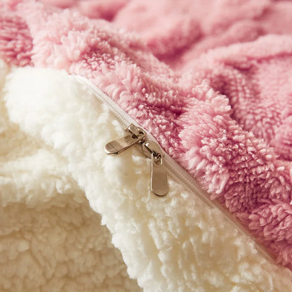Decorbites™ Zweifach nutzbares Kaschmir-Duvet-Cover: Winterwarme Plüschdecke mit doppelseitigem Fleece