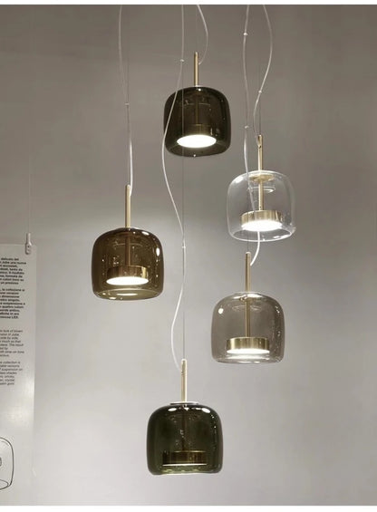 Nordisches Restaurant-Pendant-Licht, modernes Luxus-Bar-Tresen, Café-Nachttisch-Einzelkopf-Glas-Kunst-Lichtarmatur